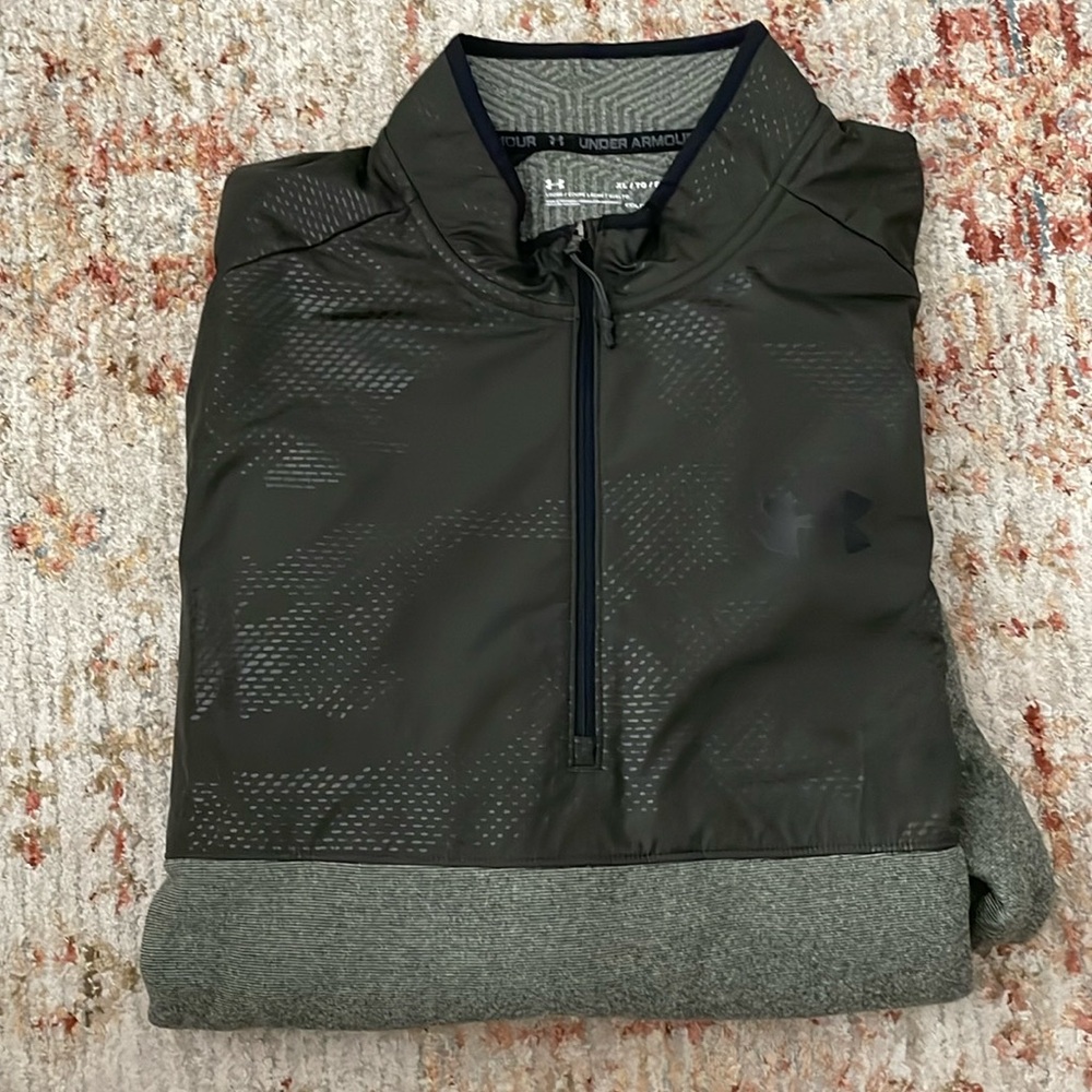 Hunter green mens UA quarter zip